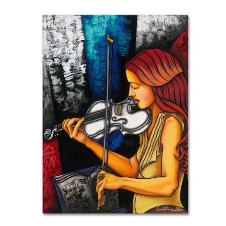 Victoria Mio 'Redhead Violinist' Canvas Art,35x47